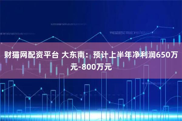 财猫网配资平台 大东南：预计上半年净利润650万元-800万元
