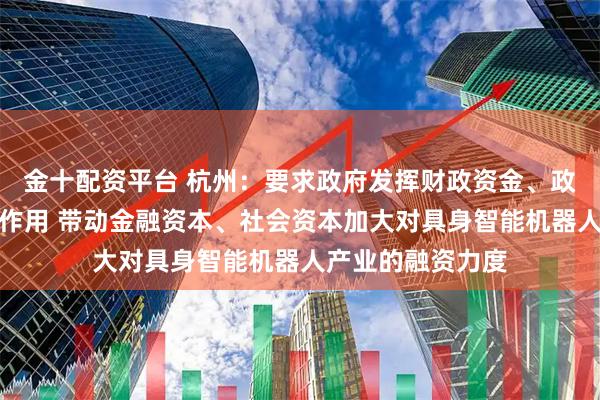 金十配资平台 杭州：要求政府发挥财政资金、政府投资基金引导作用 带动金融资本、社会资本加大对具身智能机器人产业的融资力度